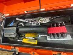 Mechanic's Toolbox and Removable Tray w/ Contents