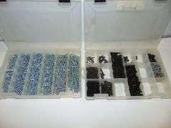 Two Storage Trays of Screws, Allen Head Bolts, Etc.