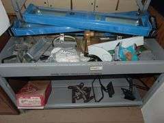 Metal Shelf & Contents of Household Supplies