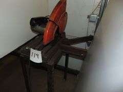 Makita Model 2414 Chop Saw On Stand