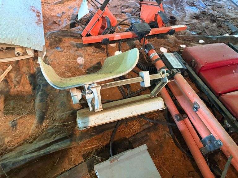 Tripod Work Light, Shop Creeper, and Scales