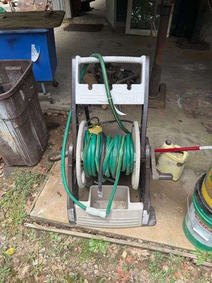 Garden Hose Reel and Pump Sprayer
