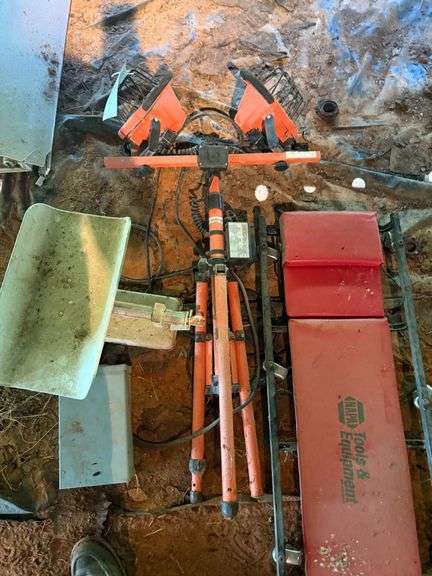 Tripod Work Light, Shop Creeper, and Scales