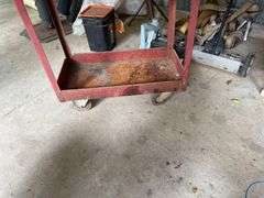 Metal Shop Cart on Casters