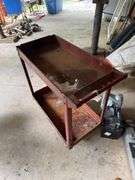 Metal Shop Cart on Casters