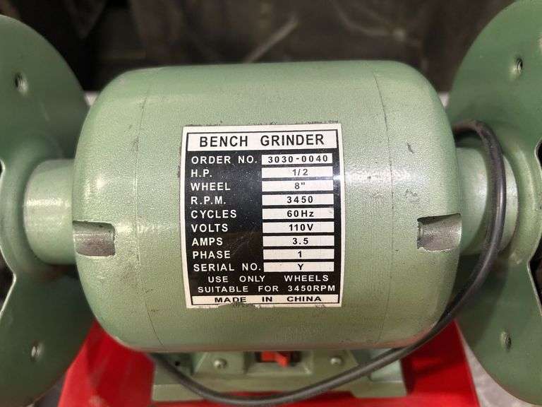 8" Bench Grinder with Stand/Cabinet