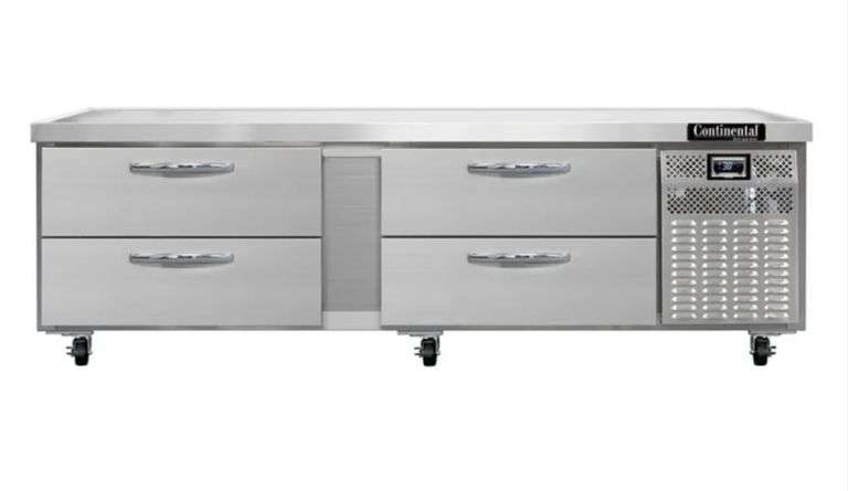 Continental D84GN 84" Chef Base w/ (4) Drawers - 115v
