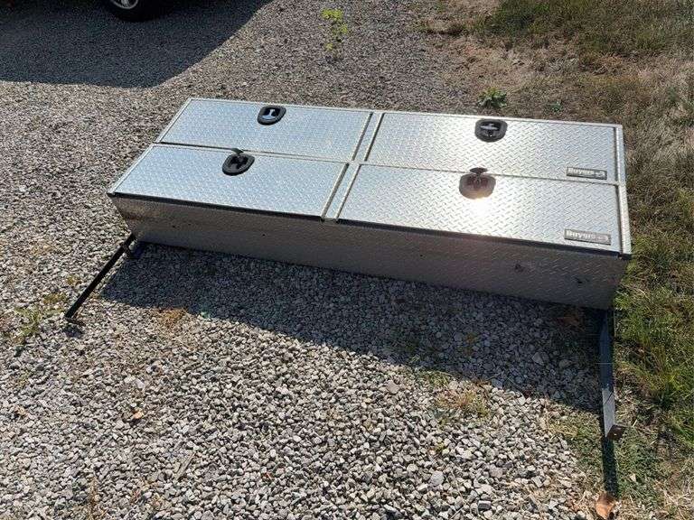 Buyers 4 compartment tool boxes for 8 ft. Truck bed 88 in. Long 16” tall 12 in. Deep