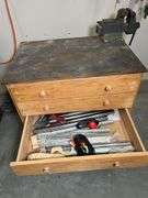 Work Table with Metal Top and Vice