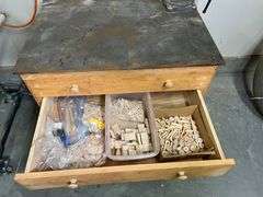 Work Table with Metal Top and Vice