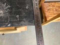 Metal Top Layout Table with Contents