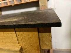 Metal Top Layout Table with Contents