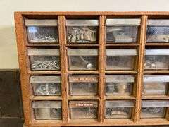 Metal Top Layout Table with Contents