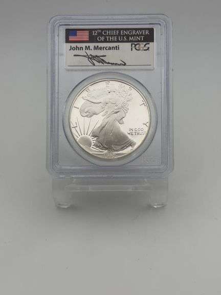 1992-S PCGS PR69DCAM Silver Eagle - John M. Mercanti Signed image