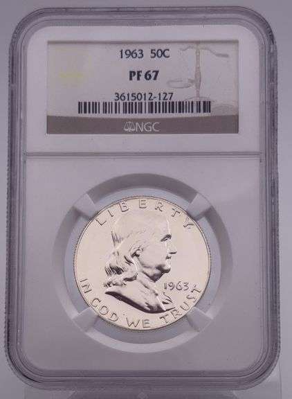 1963 50C Franklin Half Dollar NGC PF67 image