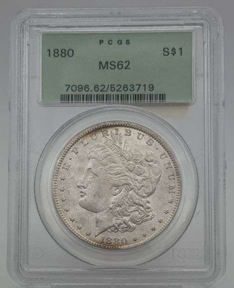 1880 Morgan Silver Dollar PCGS MS62 image
