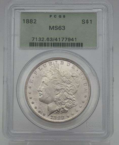 1882 PCGS MS63 Morgan Silver Dollar image