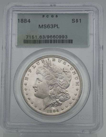 1884 Morgan Silver Dollar, PCGS MS63PL (PROOF LIKE) image