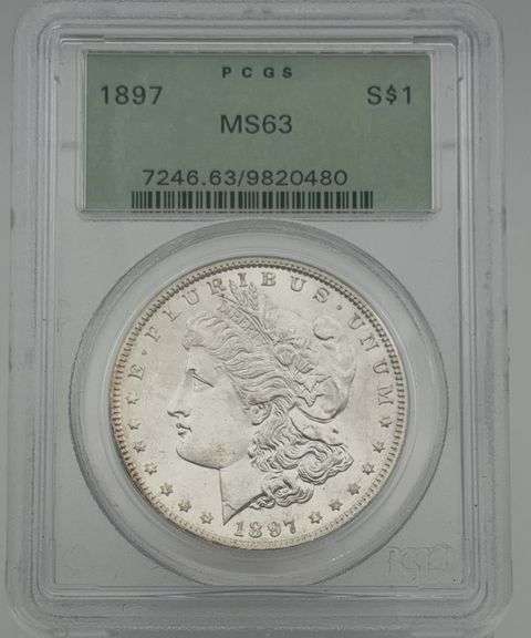 1897 Morgan Silver Dollar PCGS MS63 image