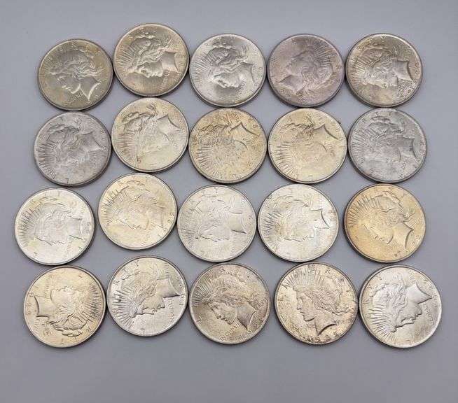 Roll of Twenty 1922-P Peace Silver Dollars UNCIRCULATED image