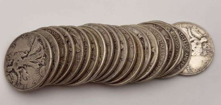 Roll of US Walking Liberty Half Dollars (20 Coins) image