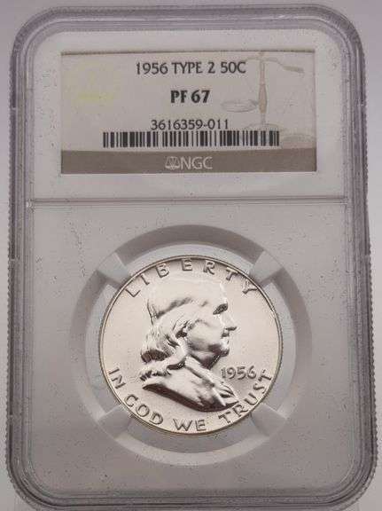 1956 Franklin Half Dollar Type 2 NGC PF 67 image