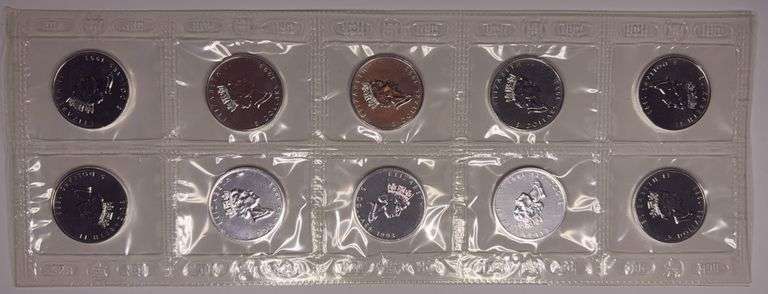 1993 Canadian Silver Maple Leaf Bullion Coins - Mint Sheet of 10 image