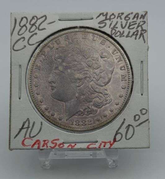 1882-CC Morgan Silver Dollar AU image