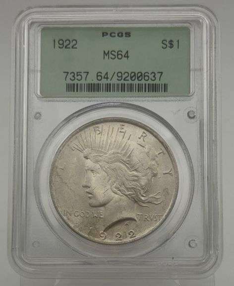 1922 PCGS MS64 Peace Silver Dollar image