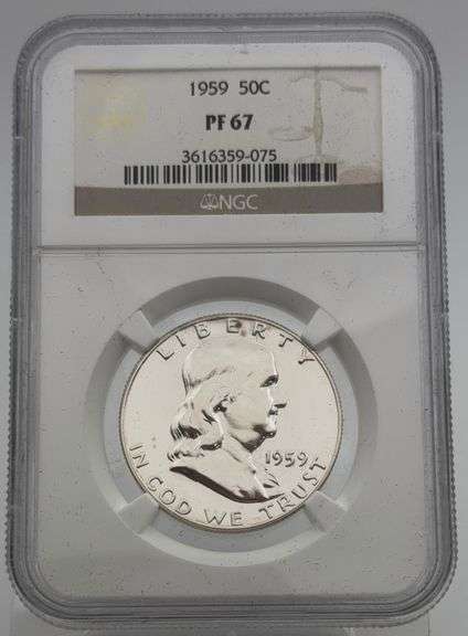 1959 Franklin Half Dollar NGC PF67 image