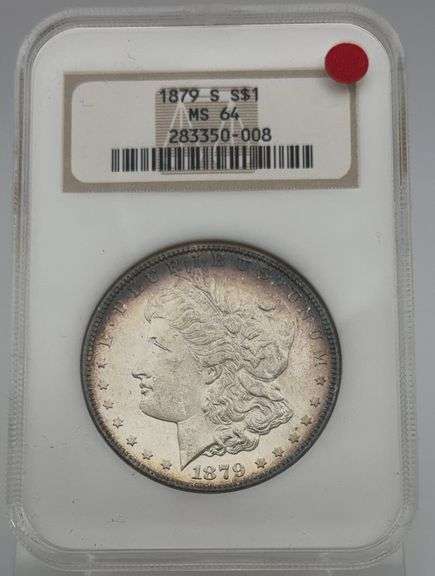 1879-S Morgan Silver Dollar S$1 MS64 TONED! image