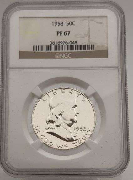 1958 Franklin Half Dollar NGC PF67 image