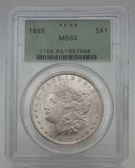 1885 Morgan Silver Dollar PCGS MS63 image