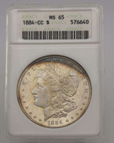 1884-CC Morgan Silver Dollar ANACS MS65 image