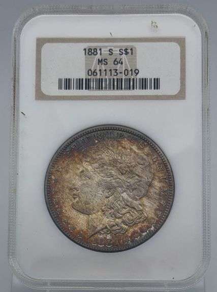1881-S Morgan Silver Dollar MS64 NGC TONED image