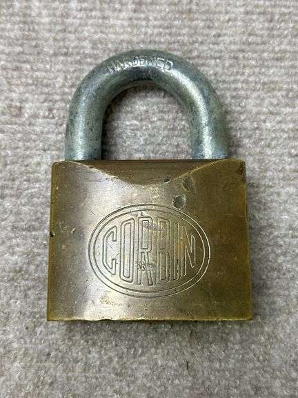 Vintage Corbin  New Britain Harden Steel Shackle Lock w/o key image