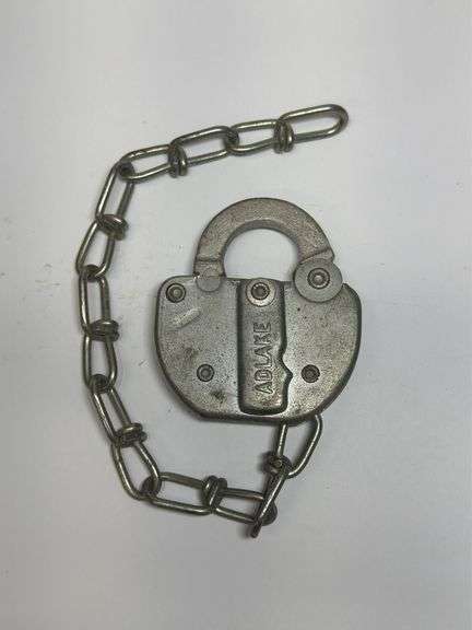 Adlake L&N RR Railroad Padlock with Chain image