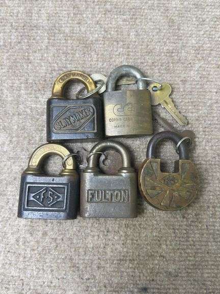 Collection of Padlocks - Fulton, Corbin Cabinet, Slaymaker and Assorted
