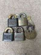 Collection of Padlocks - Fulton, Corbin Cabinet, Slaymaker and Assorted