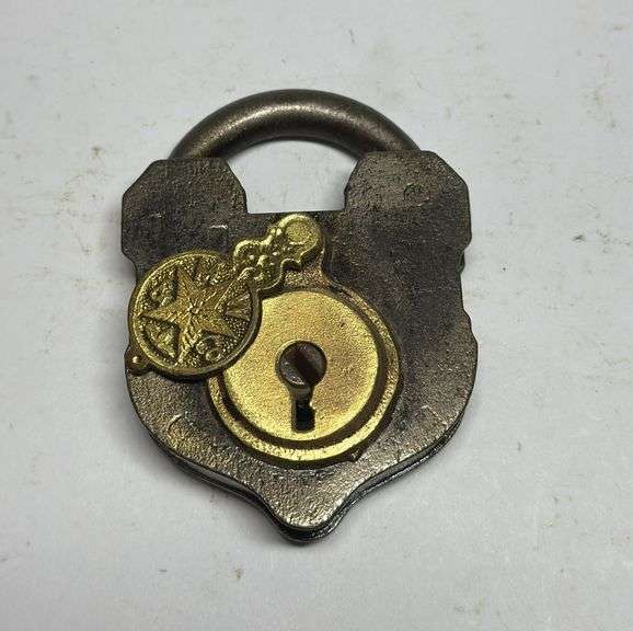 Shield Padlock with Decorative Details image