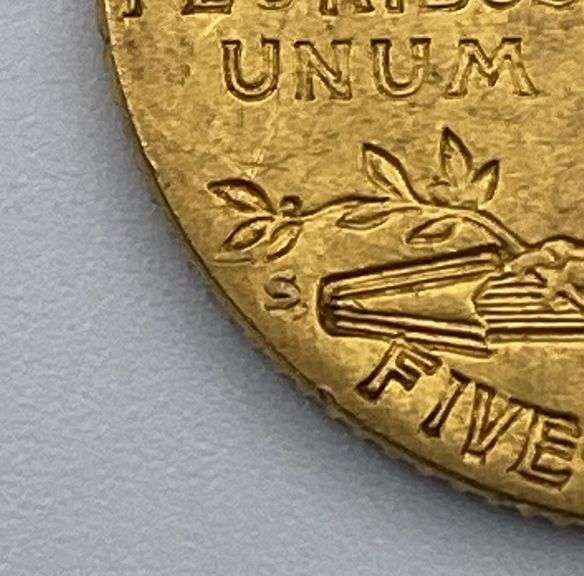 1908-S Indian Head $5 Gold Coin