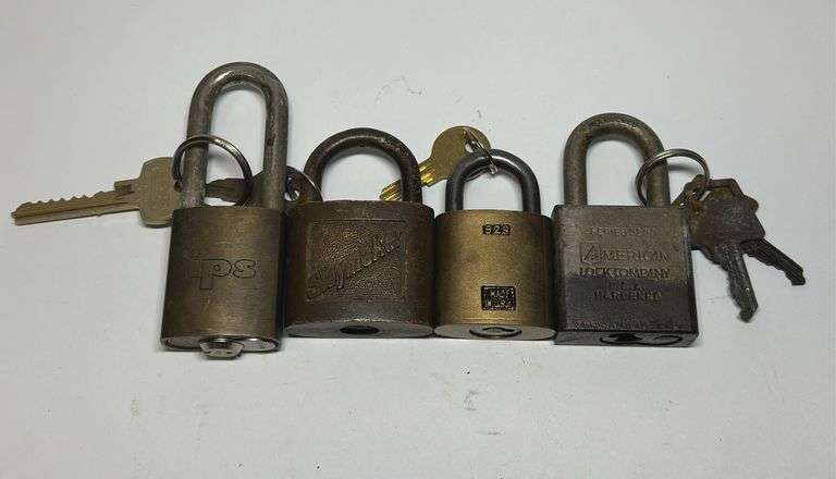 Group of Four Various Padlocks image