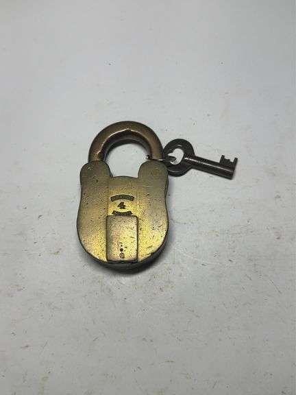 Vintage Four Lever Padlock with Key image
