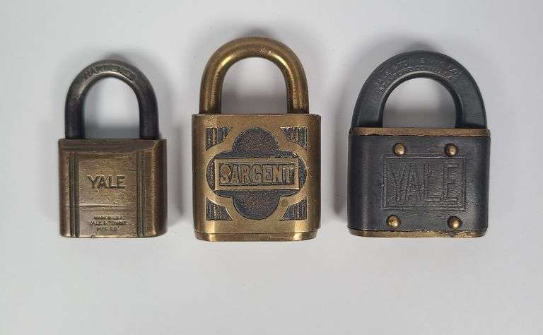 Group of Three Padlocks - Yale and Sargent image