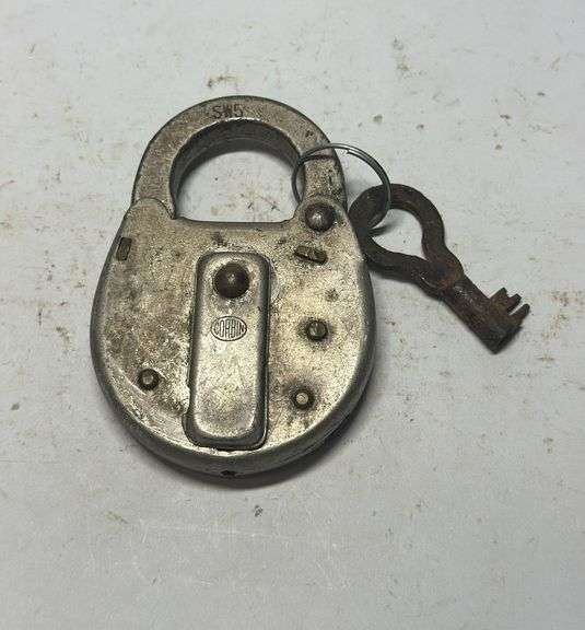 Old Corbin Padlock with Key image