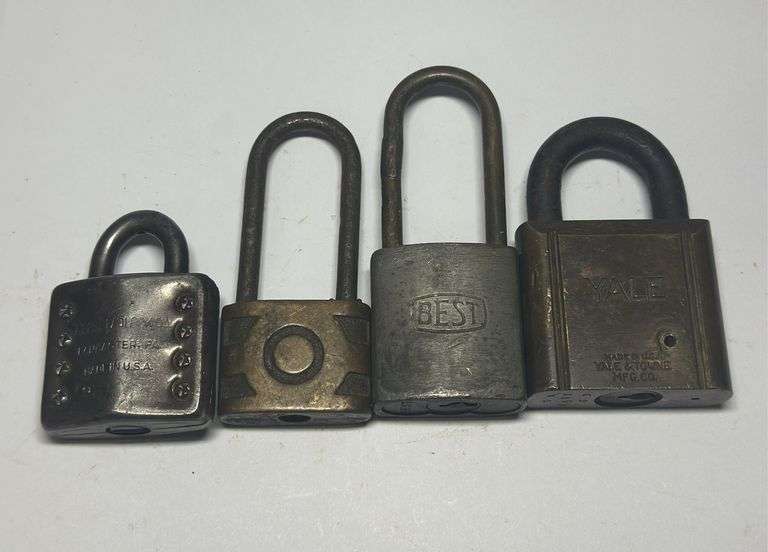 Group of Four Padlocks - Best, Yale, and More image