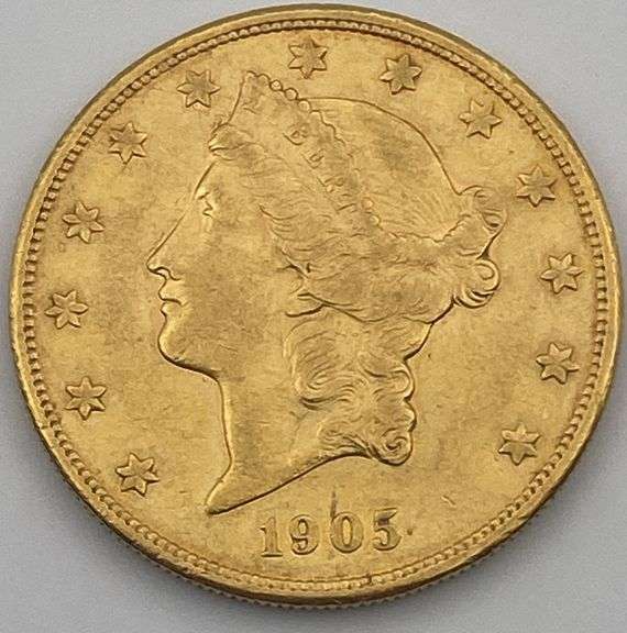 1905-S Liberty Head $20 Gold Coin