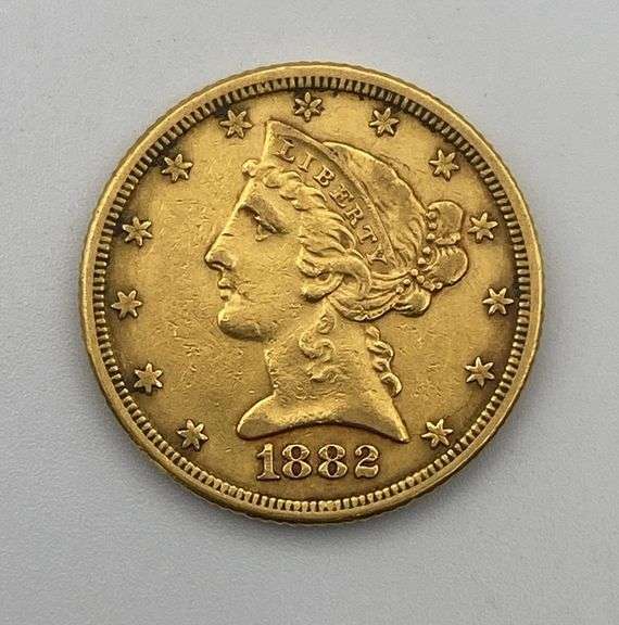 1882 Liberty Head $5 Gold Coin image