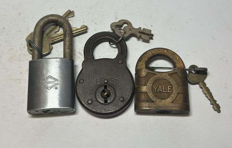 Collection of Three Padlocks with Keys image