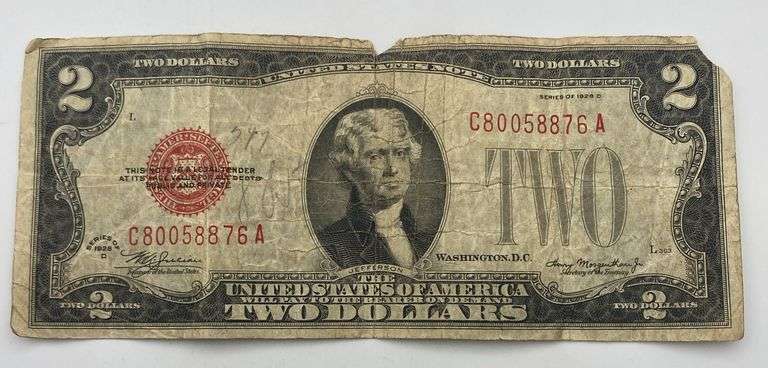 1928 D Series $2 Bill